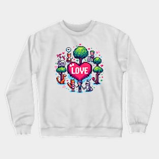 Love Pixel Crewneck Sweatshirt